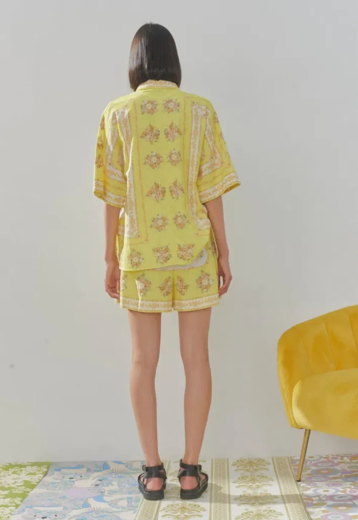 Alemais Catalina Shirt and Shorts Set Yellow Size 10 - Image 3