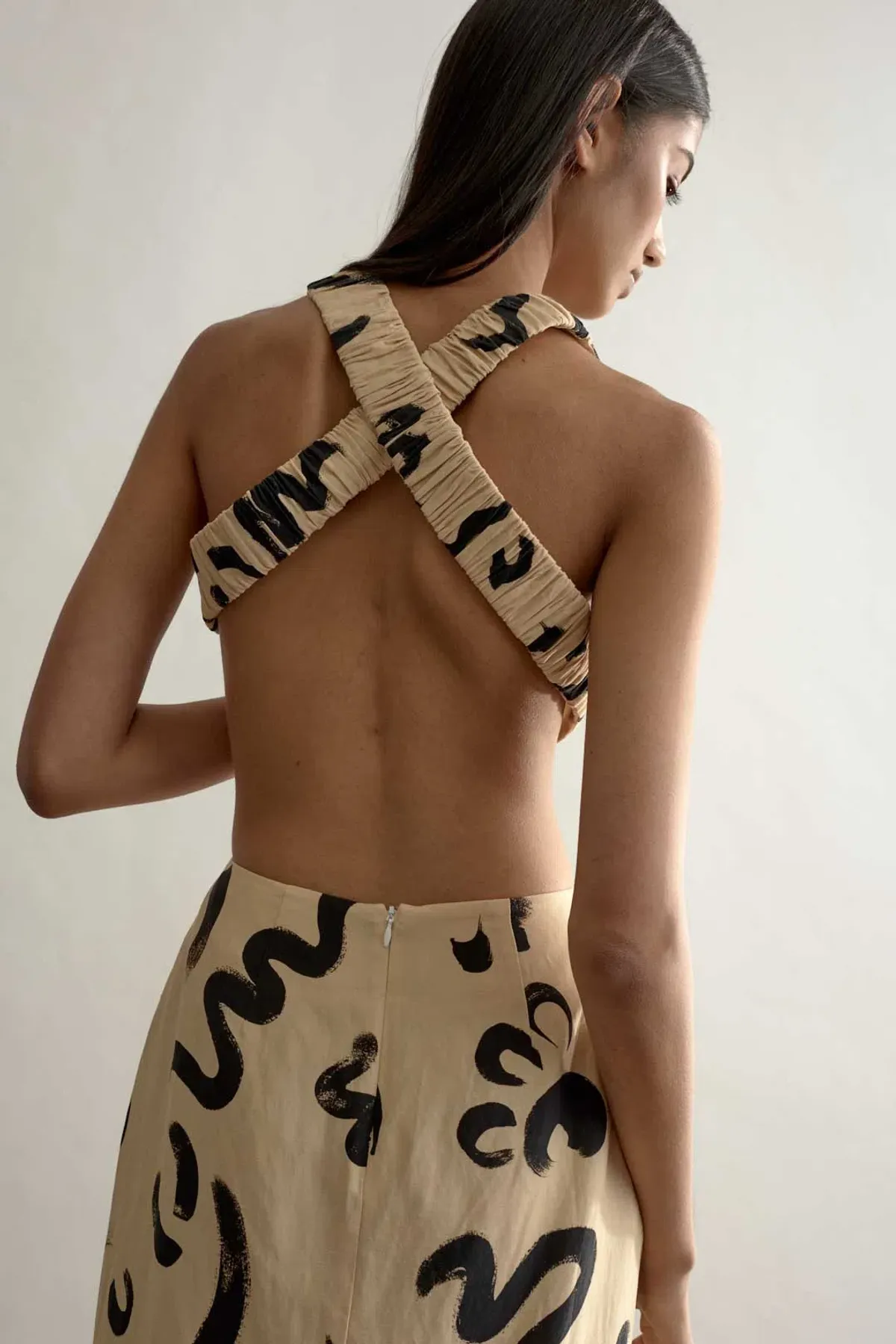 Alemais Brush Stroke Twist Dress Print Size 10 - Image 3