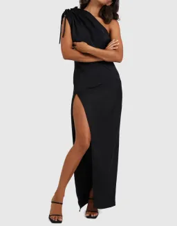 By Johnny One Shoulder Jasmine Dress Black Size 6 for rent on The Volte - image 1