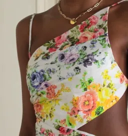 Zimmermann Asymmetric Open Back Floral Midi Dress Print Size 4 (16) for rent on The Volte - image 3