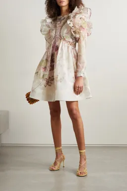 Zimmermann Dancer Laced Mini Dress Floral Size 4 / AU 16 for rent on The Volte - image 3