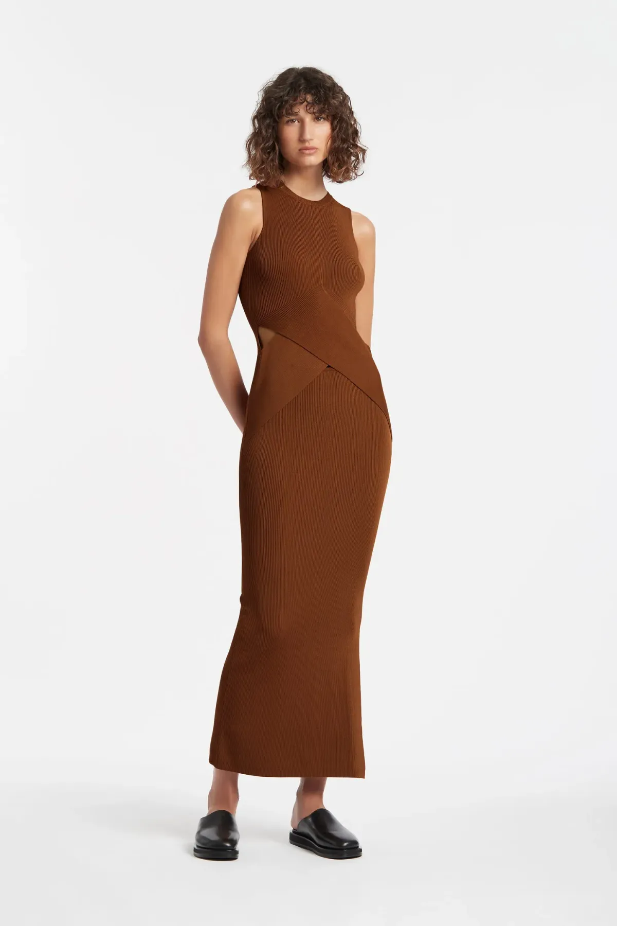 Sir the Label Hazel Josephine Sleeveless Dress in Brown Size 0 - Image 2