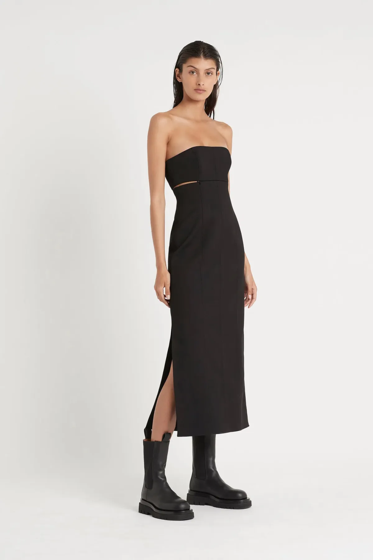 Sir The Label Andre Strapless Midi Dress Black Size 0 / AU 6 - Image 2