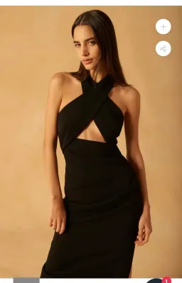 Misha Atta Bonded Crepe Gown Black Size 8 for rent on The Volte - image 4