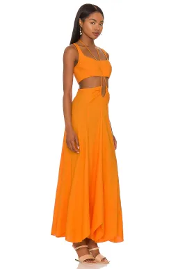 Cult Gaia Eileen Dress Apricot Orange Size XS for rent on The Volte - image 2