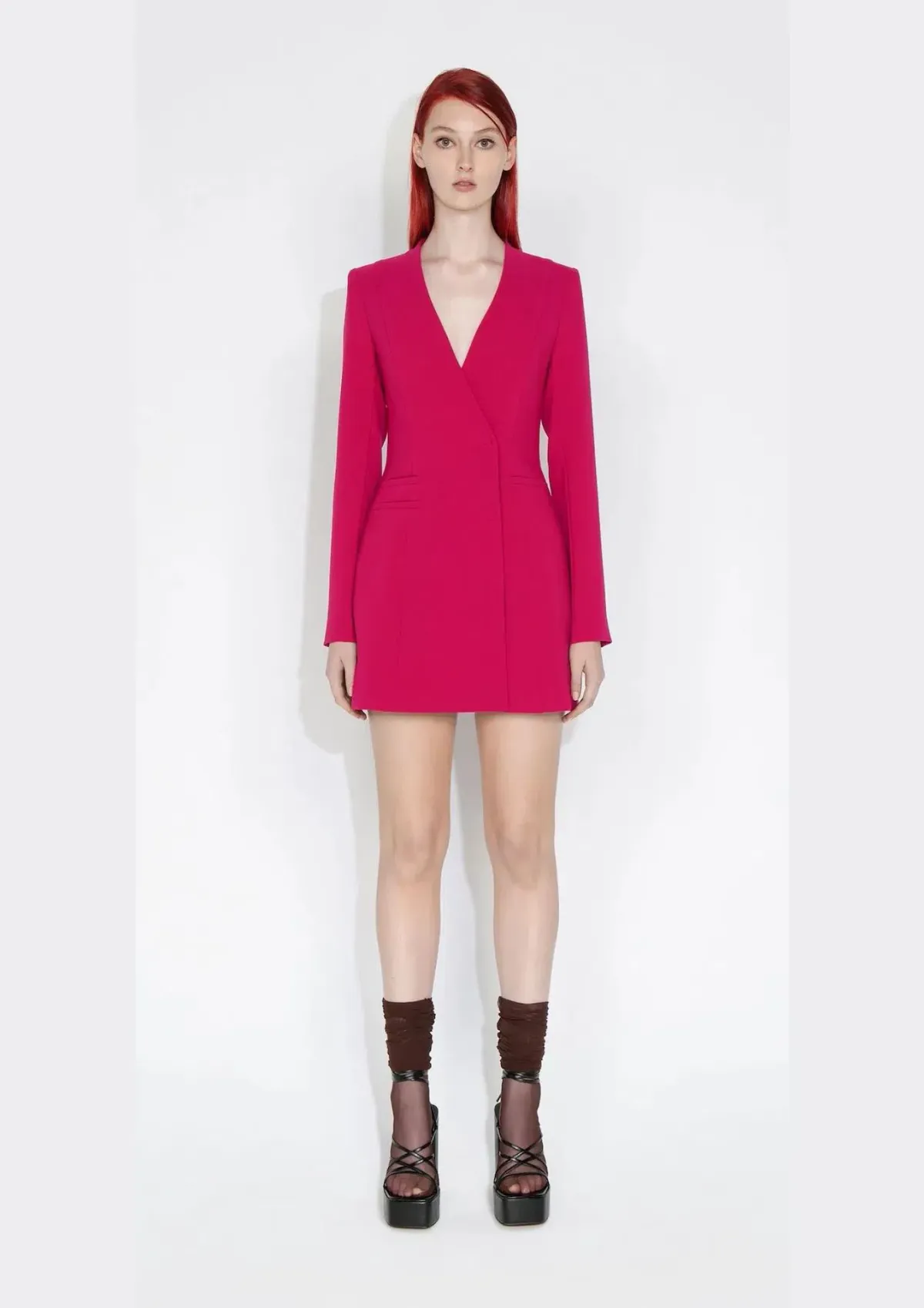 Cue Blazer Mini Dress Hot Pink Size 10 - Image 1