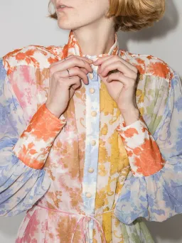 Zimmermann Postcard Lantern Mini Dress Print Size 2 for rent on The Volte - image 4