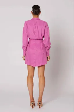 Winona Morado Button-Up Dress Pink Size 8  for rent on The Volte - image 3