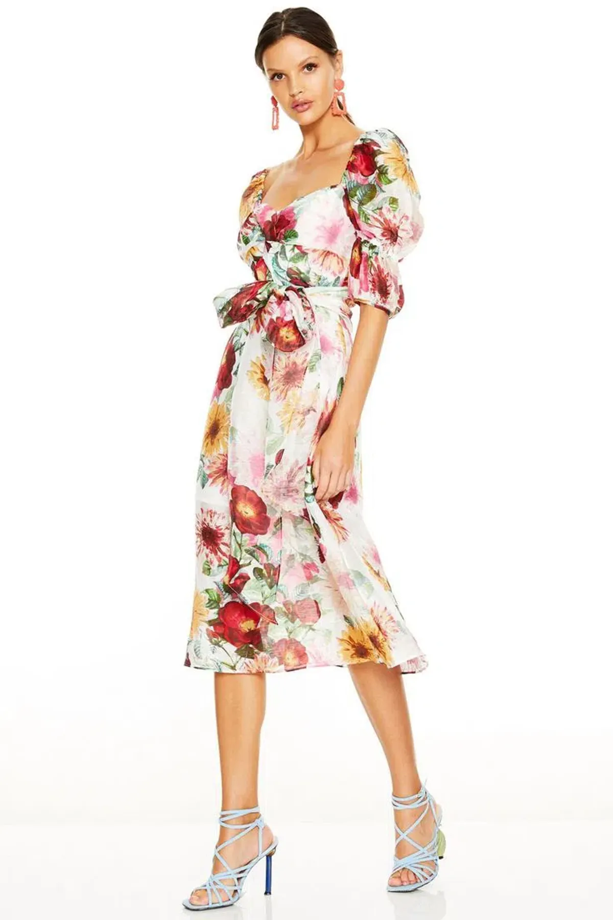 Talulah Garland Midi Dress Print Size 6  - Image 1