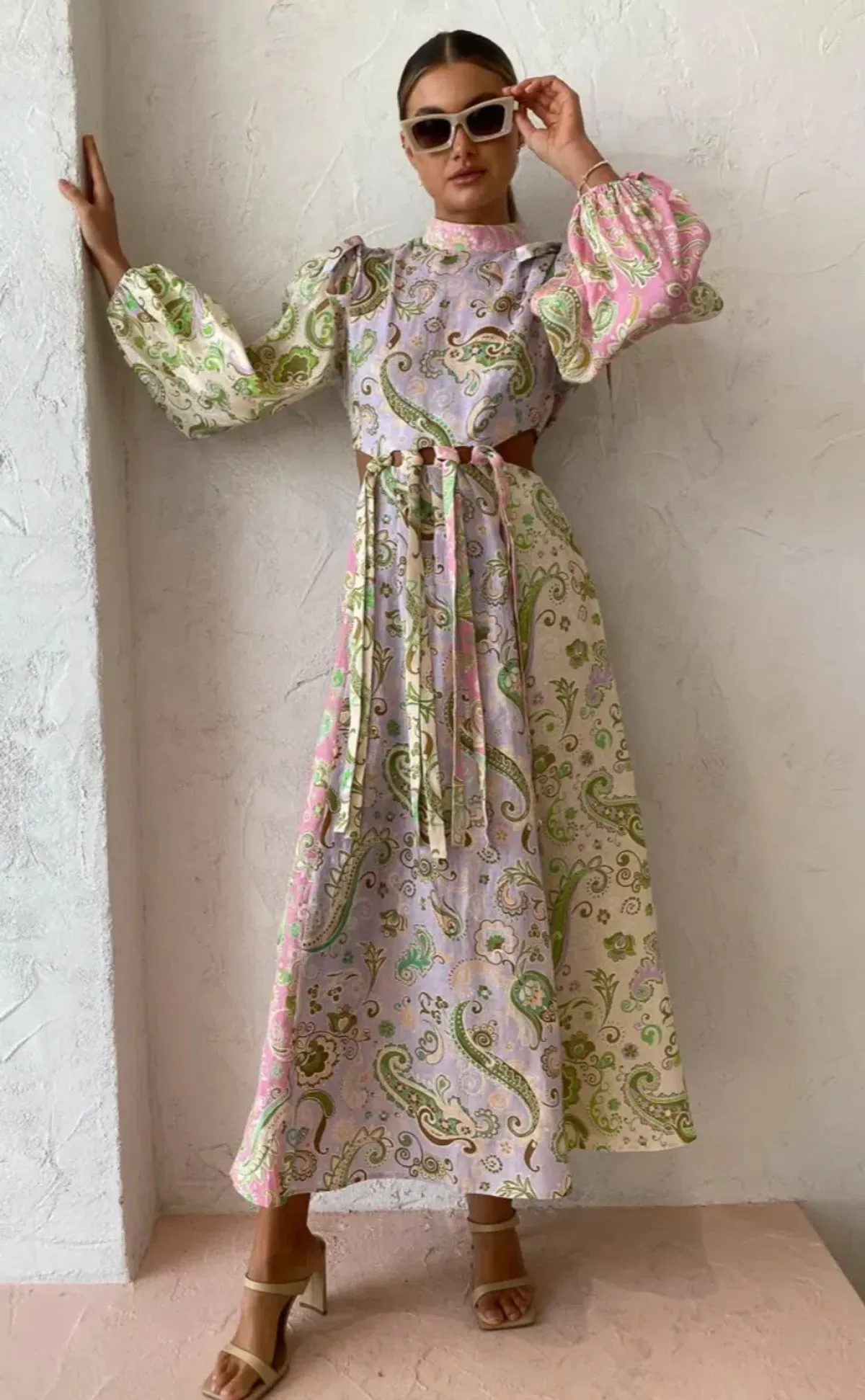 Alemais Marta Cutout Dress Print Size 14 - Image 4