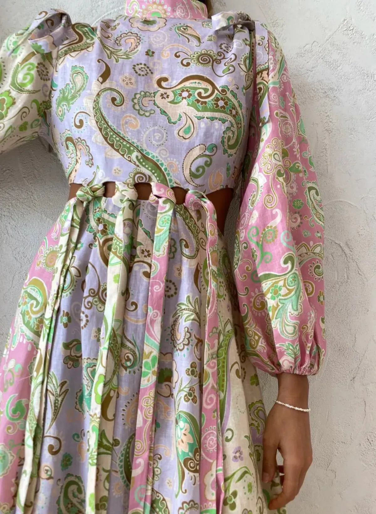 Alemais Marta Cutout Dress Print Size 14 - Image 1