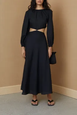 Bec & Bridge Madeleine Midi Dress Black Size 8 for rent on The Volte - image 1