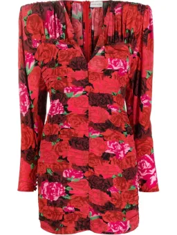 MAGDA BUTRYM Silk V Neck Dress Floral Print for rent on The Volte - image 7