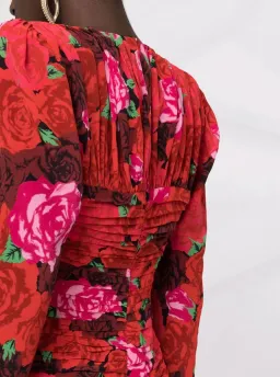 MAGDA BUTRYM Silk V Neck Dress Floral Print for rent on The Volte - image 6