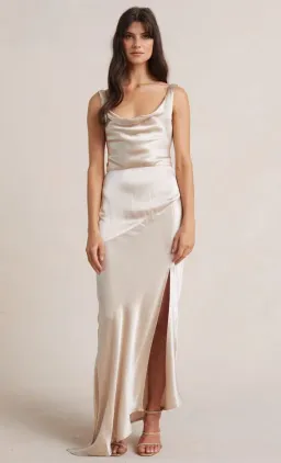 Bec & Bridge Moon Dance Cowl Dress Sand Size 8 for rent on The Volte - image 4