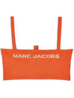 Marc Jacobs Logo Knit Bandeau Cropped Top Orange Size 12 for rent on The Volte - image 2