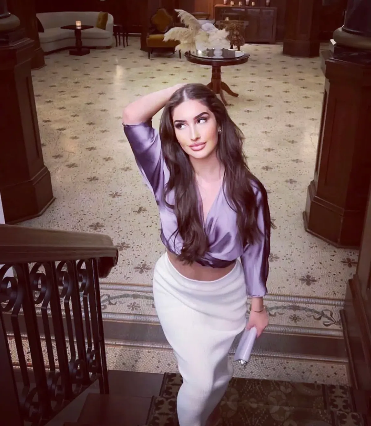 Prada Brushed Leather Shoulder Bag Wisteria  - Image 2