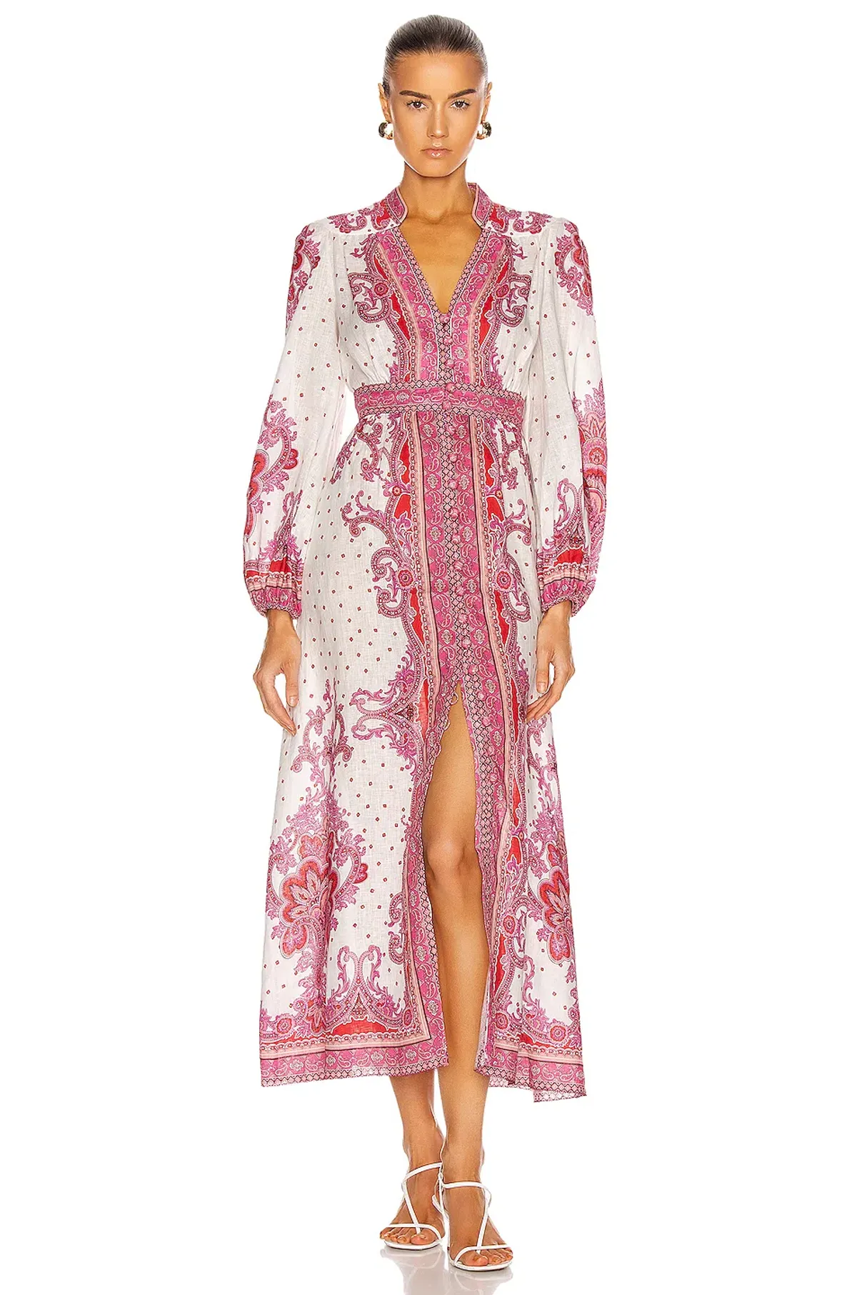Zimmermann Bells Paisley Midi Dress Print Size 14 - Image 6