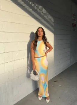 With Harper Lu Sunset Orb Maxi Set Print Size 6 for rent on The Volte - image 3