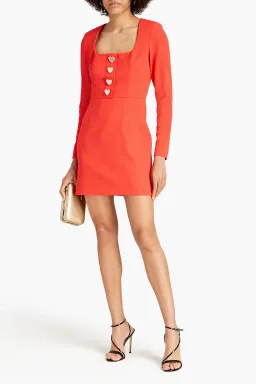 Rebecca Vallance Amara Embellished Crepe Mini Dress Tomato Red Size 16 for rent on The Volte - image 1