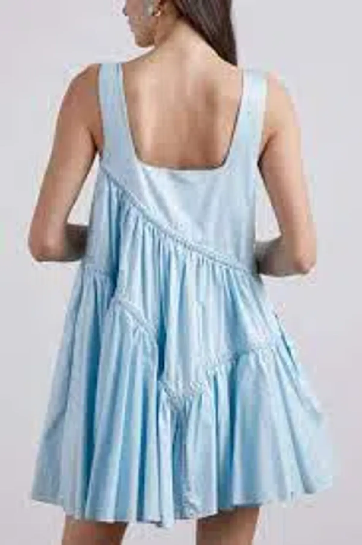 Aje Casabianca Sleeveless Braided Dress Ice Blue Size 6 - Image 2