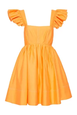 Aje Midsummer Mini Dress Mango Sorbet Size 6 for rent on The Volte - image 5