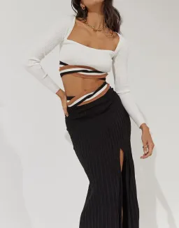 Sovere Inertia Knit Crop Top and Midi Skirt Set Size 6 for rent on The Volte - image 5
