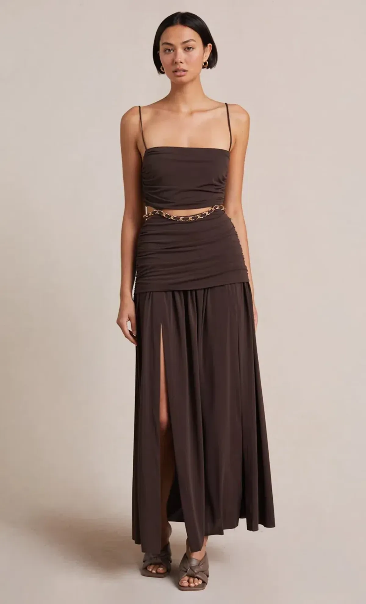 Bec & Bridge Joelene Maxi Dress Cognac Brown Size S - Image 1