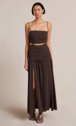 Bec & Bridge Joelene Maxi Dress Cognac Brown Size S for rent on The Volte - image 1