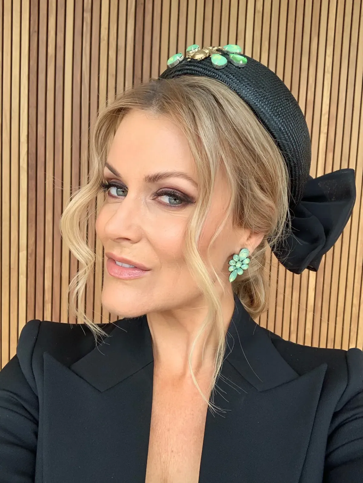 Halo & Rose Pillbox Hat Black/Green  - Image 1