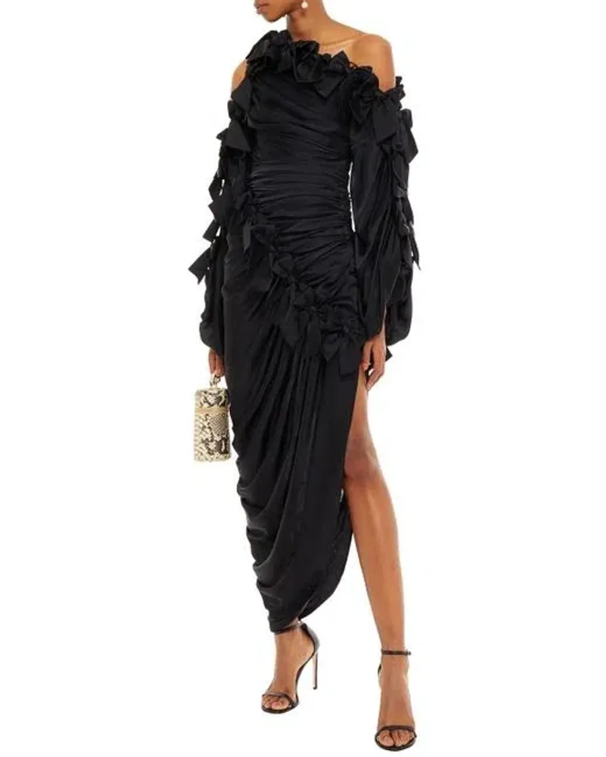 Zimmermann Resistance Bow Long Gown Black Size 8 - Image 1