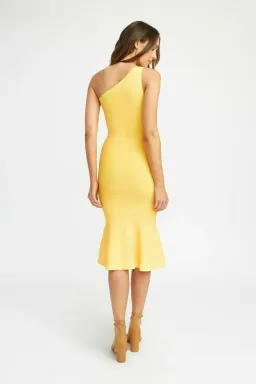 Kookai Florida One Shoulder Dress Lemon Size 6 for rent on The Volte - image 3