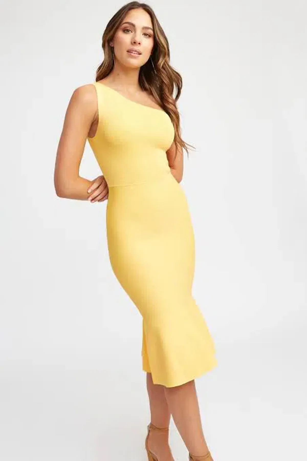 Kookai Florida One Shoulder Dress Lemon Size 6 - Image 1