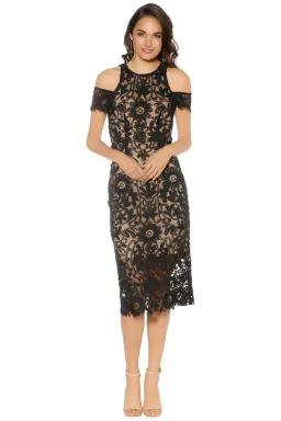 Thurley Eden Midi Dress Black Size 8 for rent on The Volte - image 1
