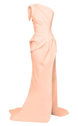 Toni Maticevski Boundless Cutout One Shoulder Crepe Dress Pink Size 8 for rent on The Volte - image 2