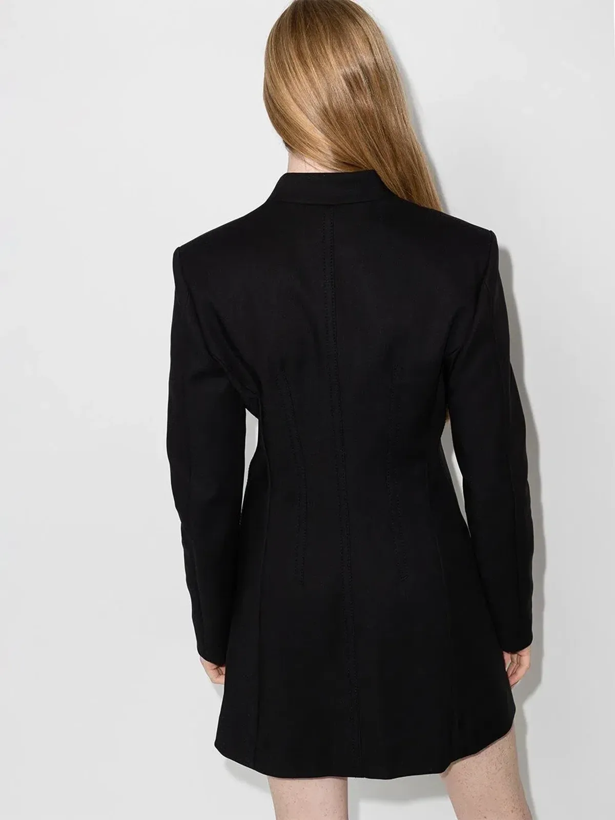 Dion Lee Accordion Pleat Blazer Mini Dress Black Size 6 - Image 5