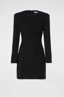 Scanlan Theodore Boucle Mini Dress Black Size 8 for rent on The Volte - image 4