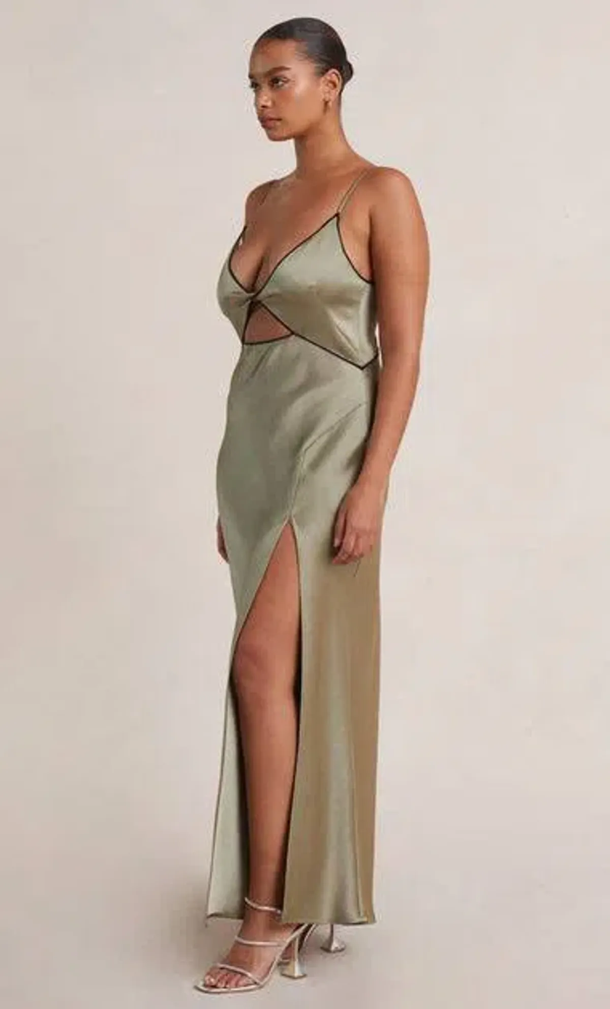 Bec & Bridge Hazel Maxi Dress Sage Green Size 6 - Image 2
