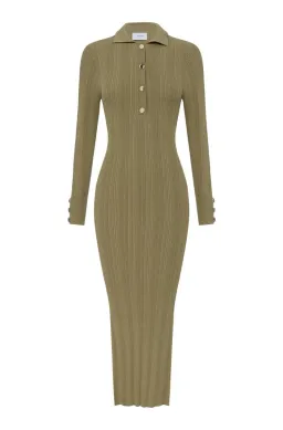 Sheike Rib Polo Dress Green Size 6 for rent on The Volte - image 3