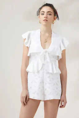 Finders Keepers Kindred  Playsuit White Size M for rent on The Volte - image 1