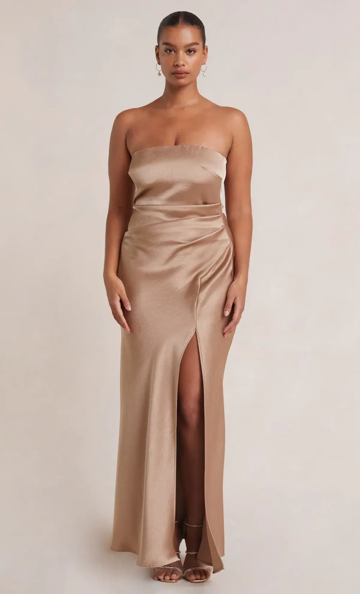 Bec & Bridge The Dreamer Strapless Dress Golden Size 6 - Image 4