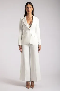 Meshki Helda Fitted Blazer White Size L for rent on The Volte - image 1