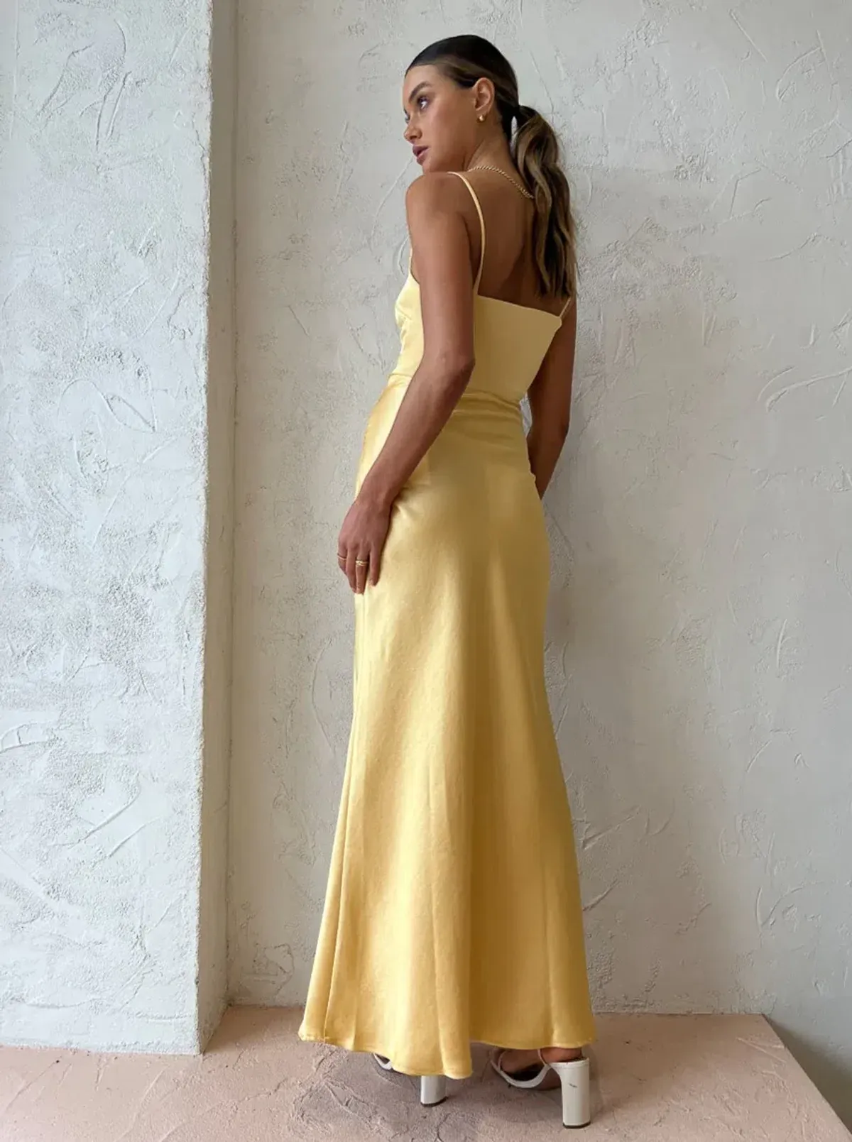 Bec & Bridge Nadia Maxi Dress Straw Yellow Size 8 - Image 5