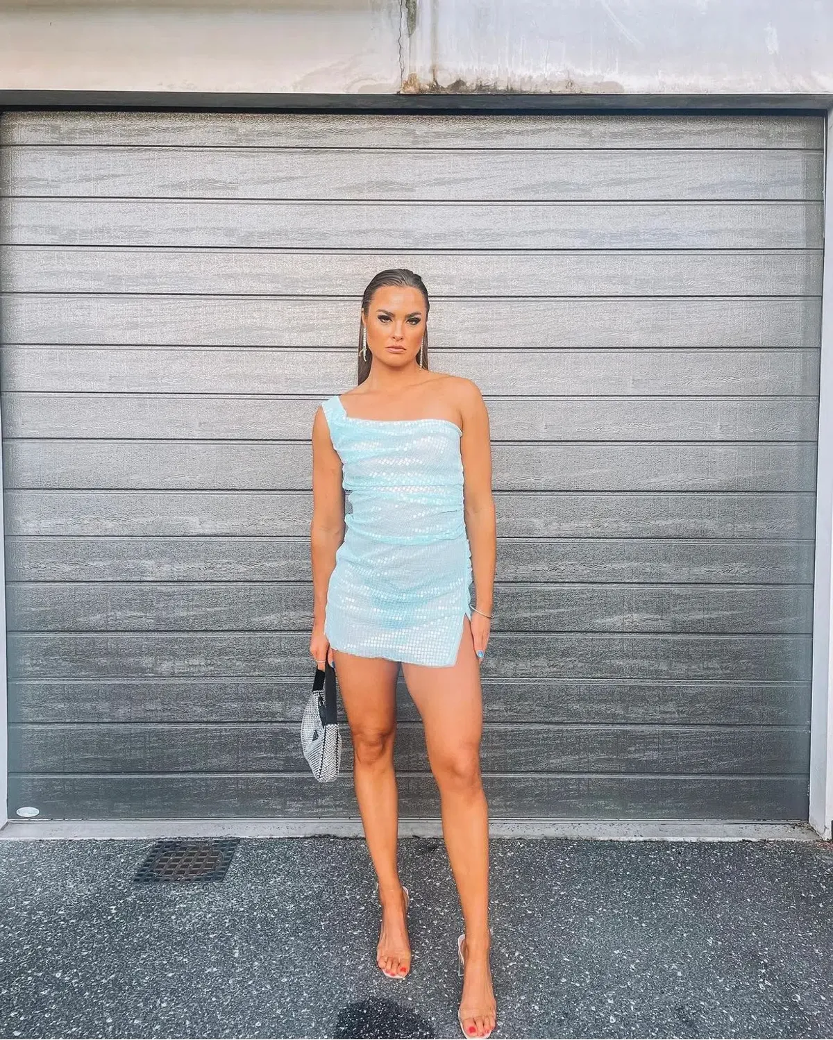 Prada Satin Mini Bag with Crystals - Image 9