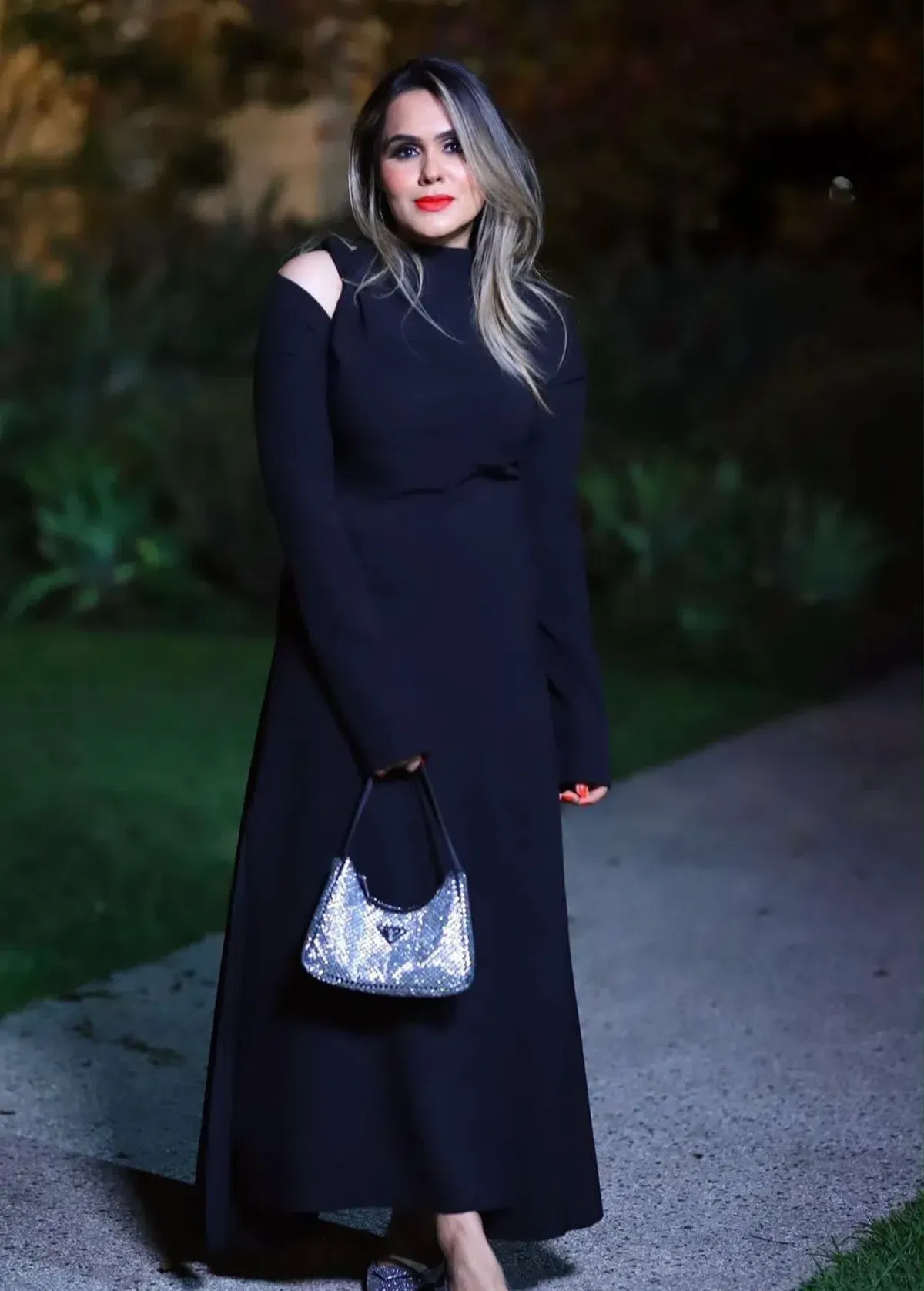 Prada Satin Mini Bag with Crystals - Image 6