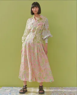 Alemais Marta Patchwork Shirtdress Print Size 8 for rent on The Volte - image 1