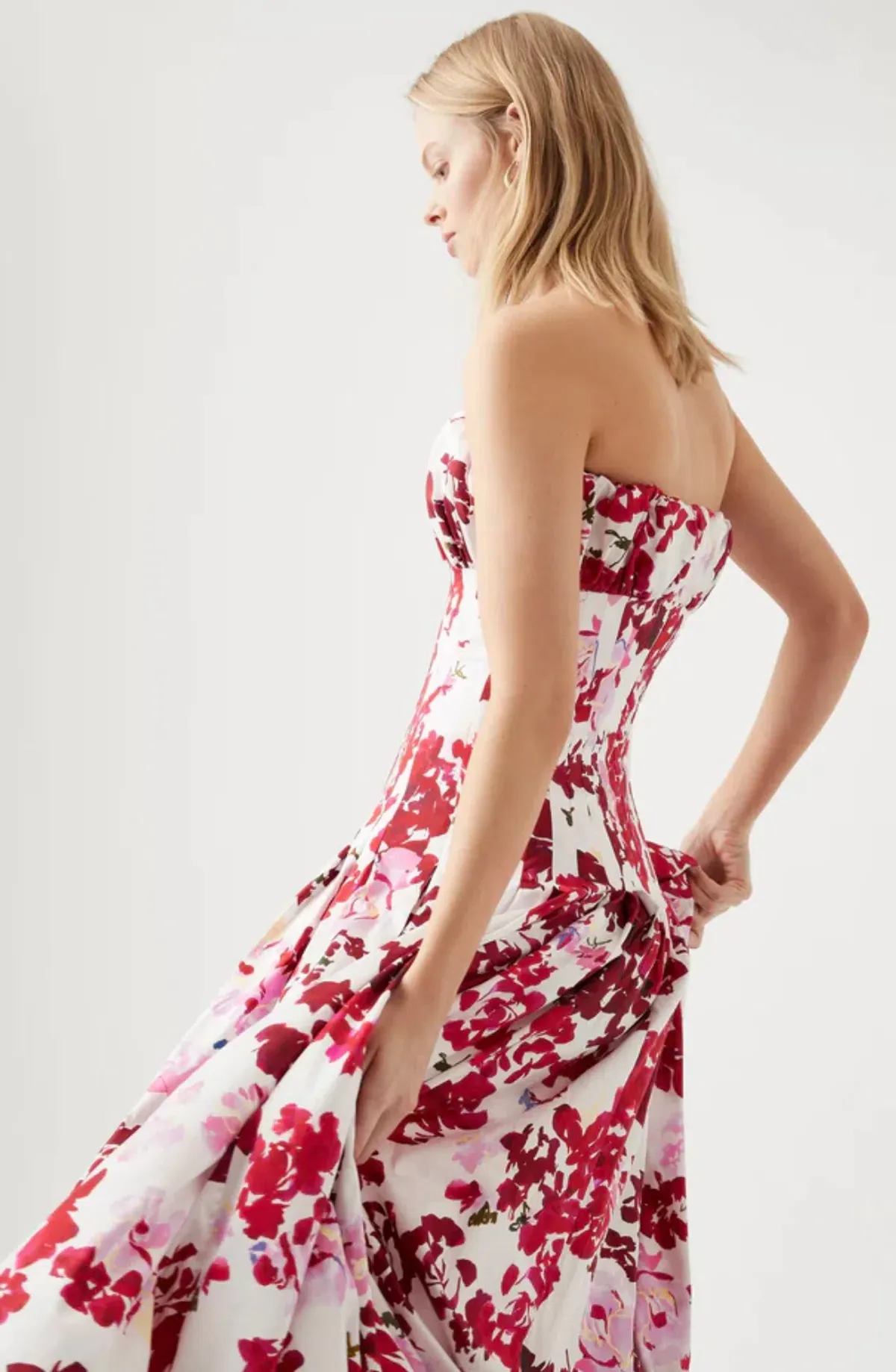 Aje Mathilde Bubble Hem Dress Print Size 14 - Image 3