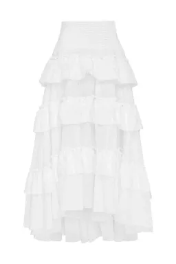 Aje Cotton El Paso Skirt White Size 6 for rent on The Volte - image 3