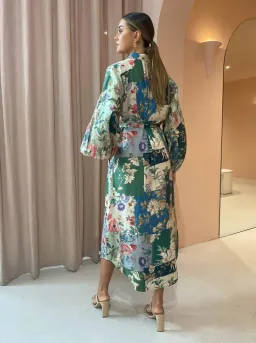 Alemais Loretta Patchwork Shirtdress Print Size 8 for rent on The Volte - image 7