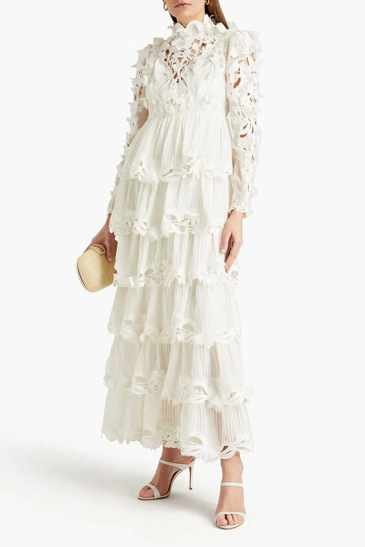 Zimmermann Luminous Embroidered Gown Natural Size 2 - Image 1